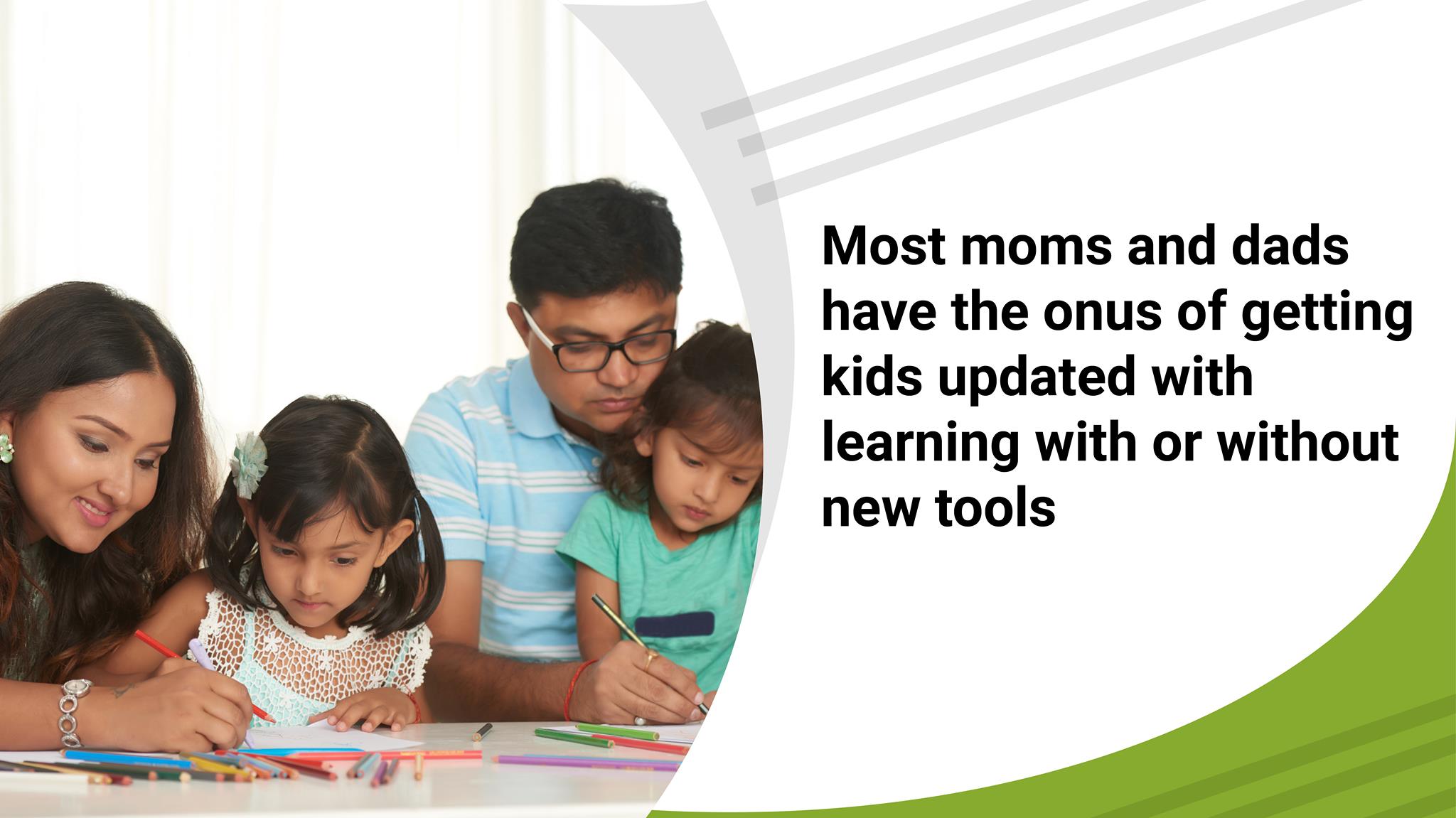 Most moms and dads have the onus of getting kids updated with learning with or without new tools