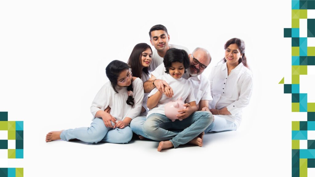 Importance of financial literacy for kids also includes giving money, not only saving for a rainy day.